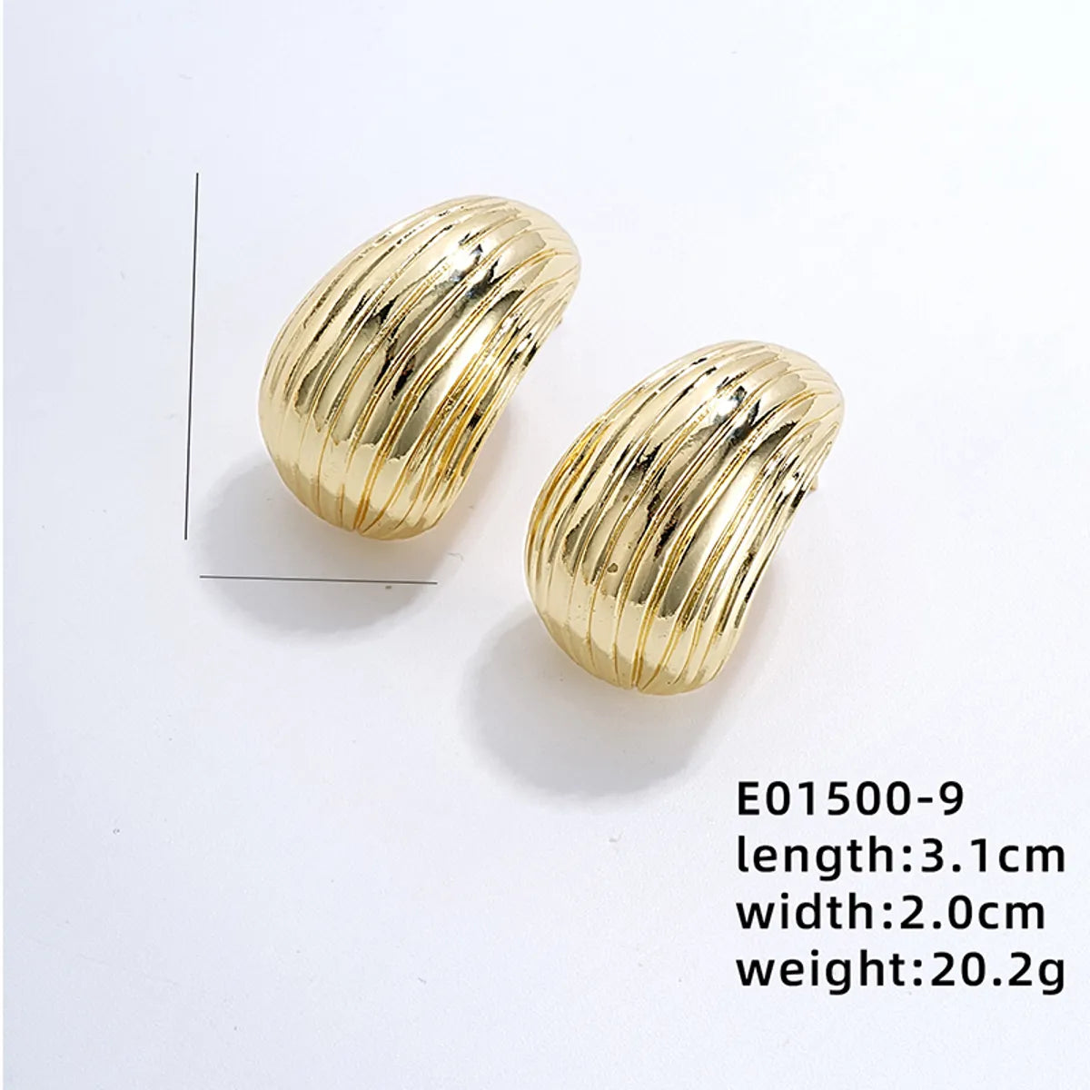 1 Pair Exaggerated Simple Style C Shape U Shape Geometric Polishing Plating Hollow Out 304 Stainless Steel Copper Ear Studs