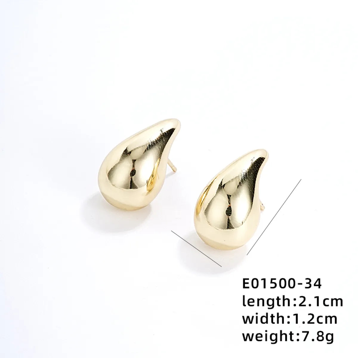 1 Pair Exaggerated Simple Style C Shape U Shape Geometric Polishing Plating Hollow Out 304 Stainless Steel Copper Ear Studs