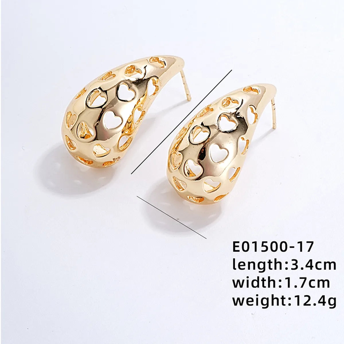 1 Pair Exaggerated Simple Style C Shape U Shape Geometric Polishing Plating Hollow Out 304 Stainless Steel Copper Ear Studs