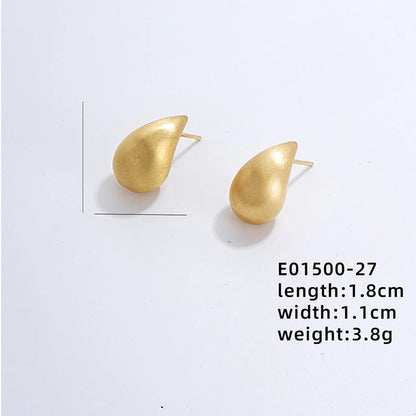 1 Pair Exaggerated Simple Style C Shape U Shape Geometric Polishing Plating Hollow Out 304 Stainless Steel Copper Ear Studs