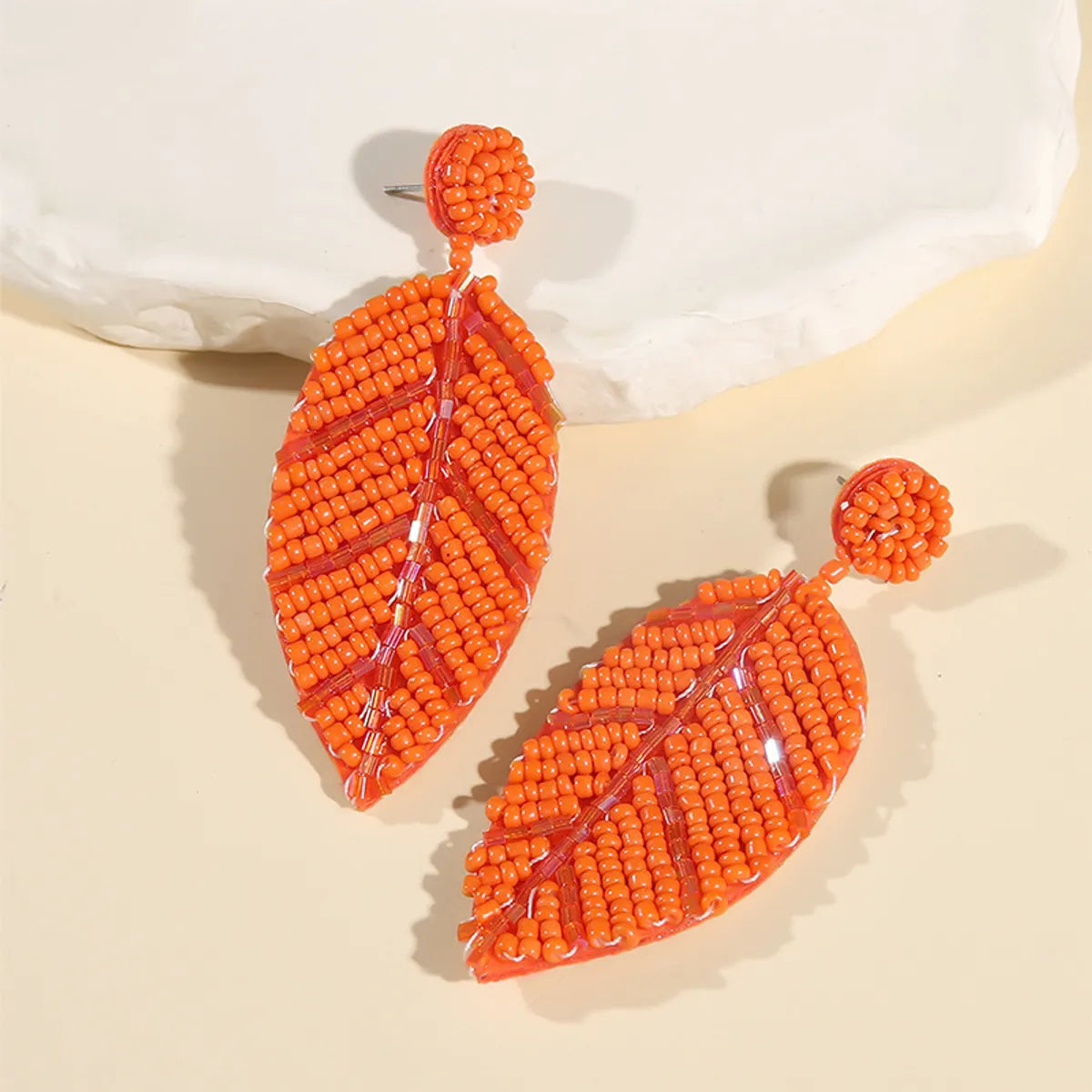 1 Pair Exaggerated Simple Style Leaf Arylic Drop Earrings