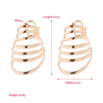 1 Pair Exaggerated Simple Style Round Plating Alloy Drop Earrings