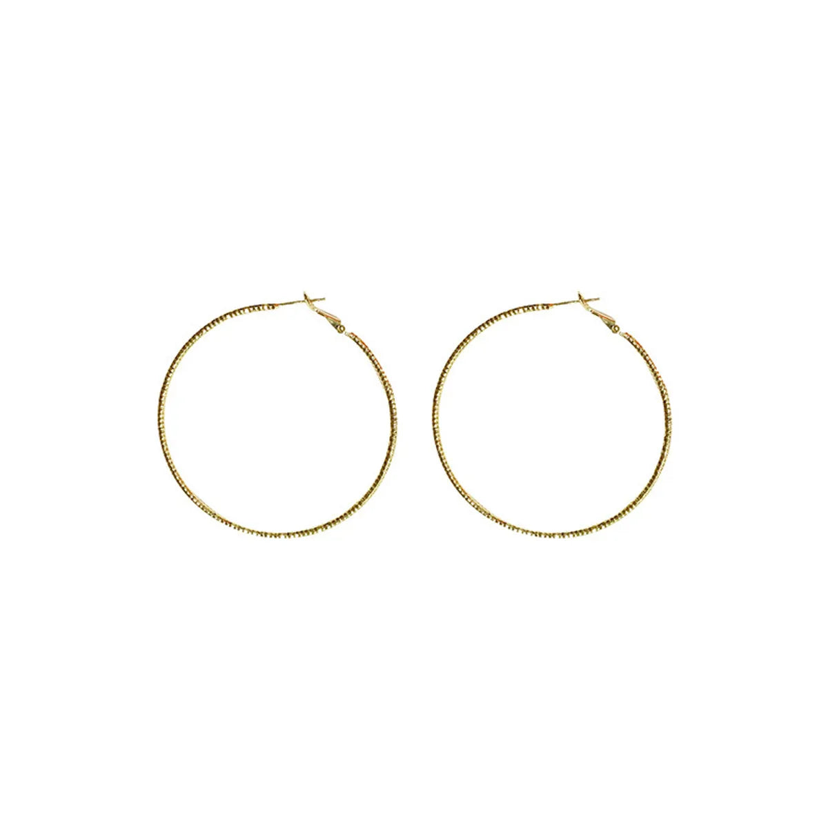 1 Pair Exaggerated Simple Style Round Plating Alloy Earrings