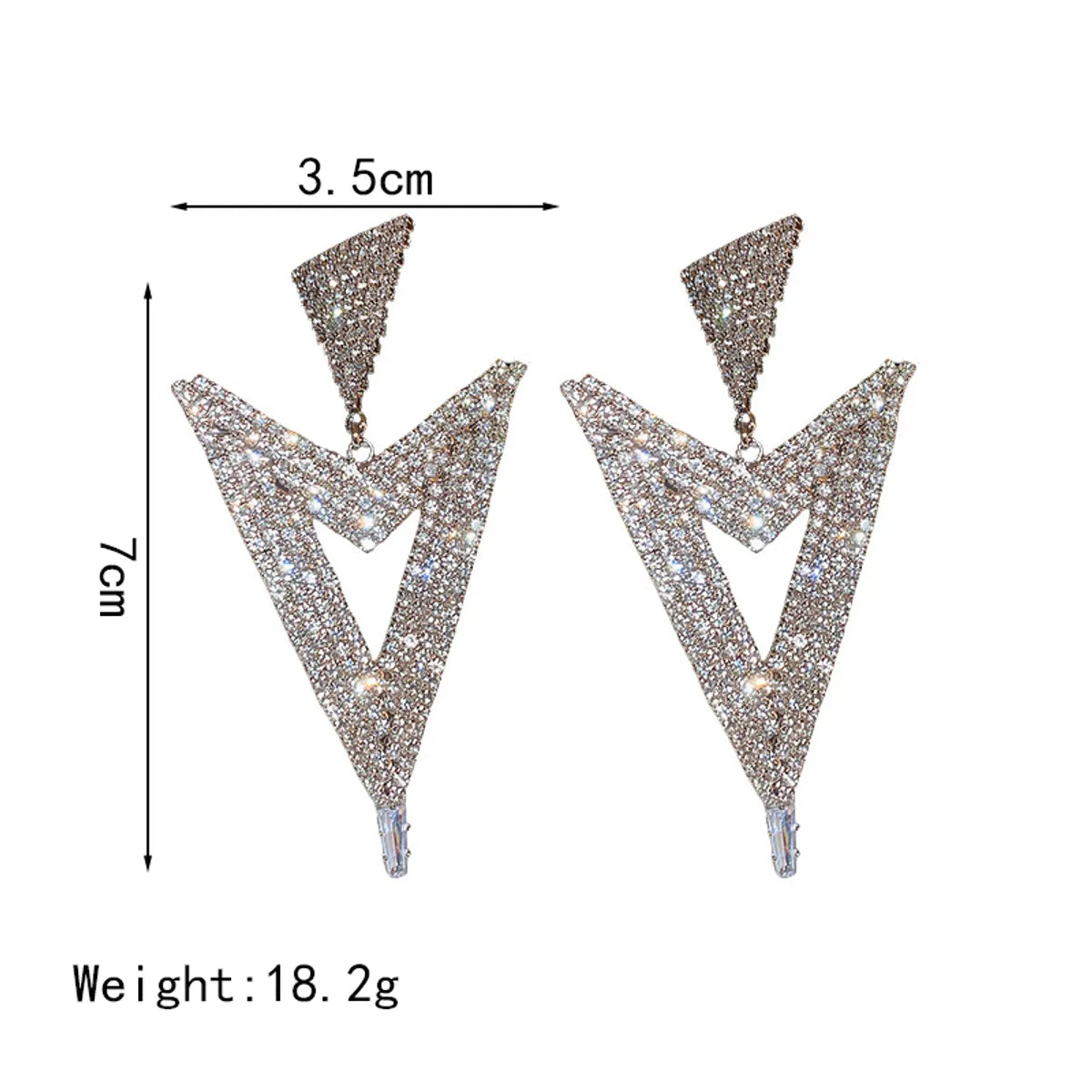 1 Pair Exaggerated Simple Style Solid Color Plating Inlay Copper Zircon Drop Earrings