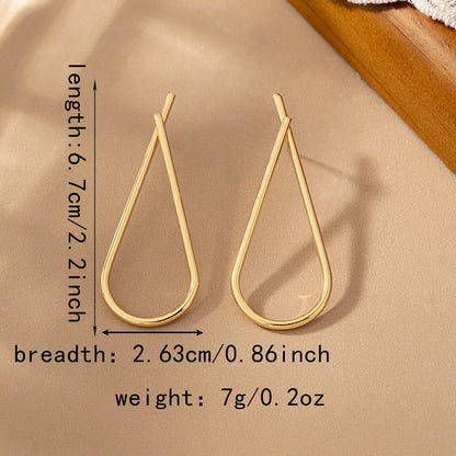 1 Pair Exaggerated Simple Style Water Droplets Alloy 14K Gold Plated Ear Studs