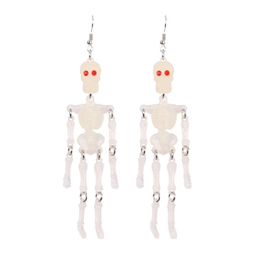 1 Pair Exaggerated Skull Resin Drop Earrings