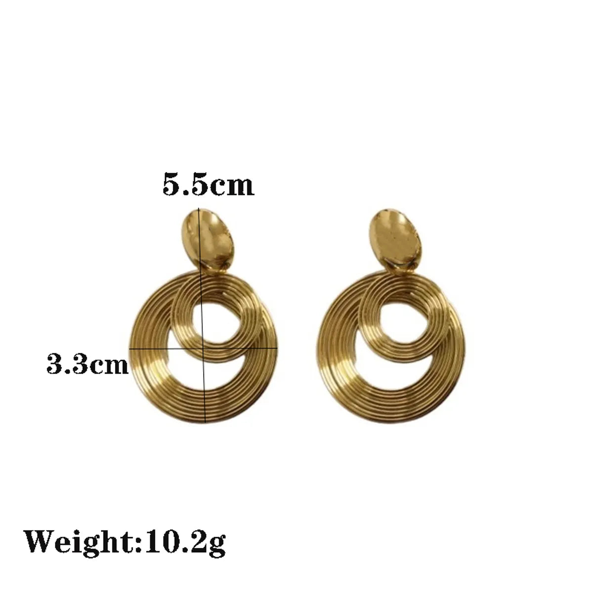 1 Pair Exaggerated Solid Color Alloy Drop Earrings