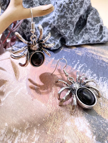 1 Pair Exaggerated Spider Plating Alloy Drop Earrings