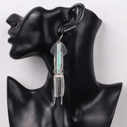 1 Pair Exaggerated Squid Plastic Resin Patchwork Women's Drop Earrings