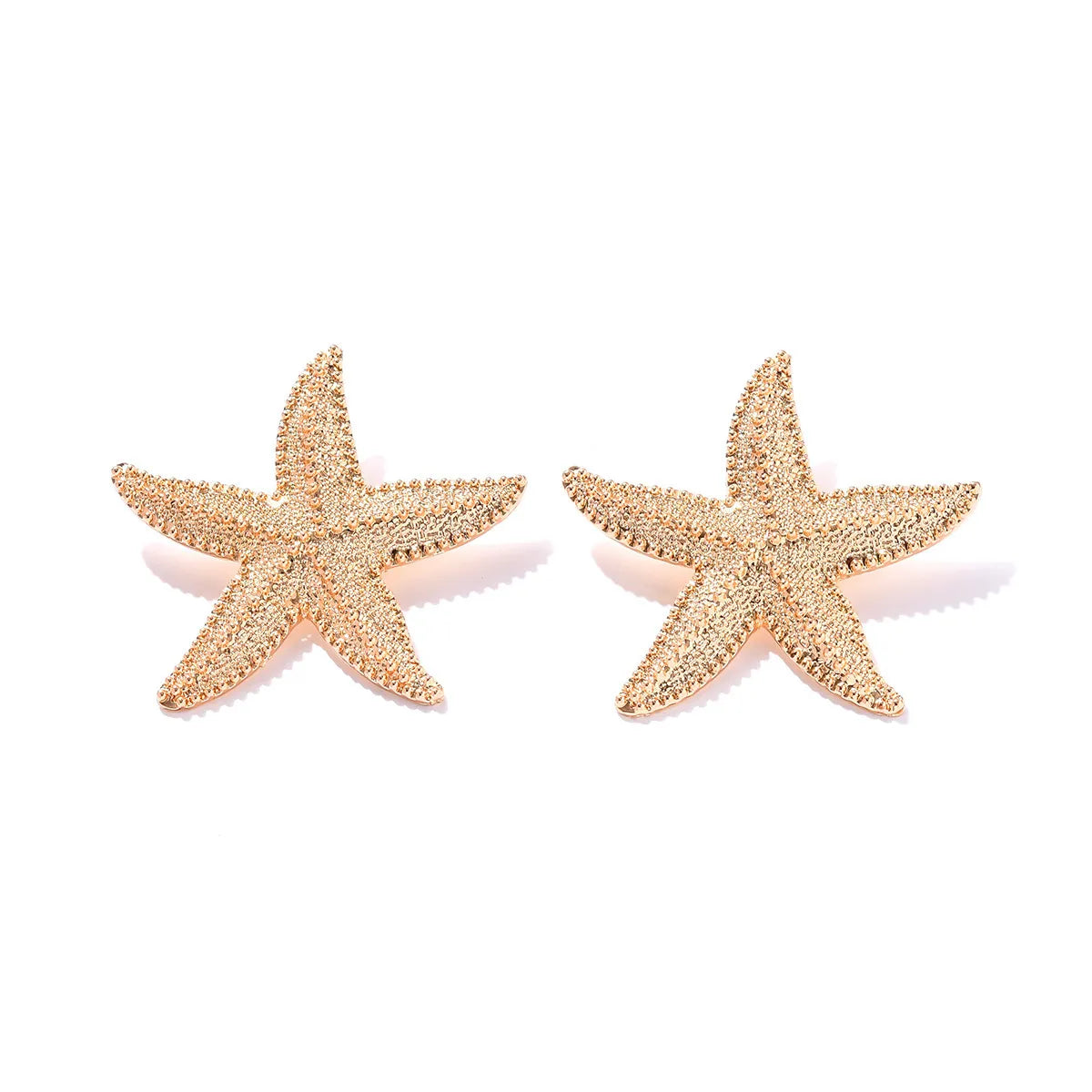 1 Pair Exaggerated Starfish Plating Alloy Ear Studs