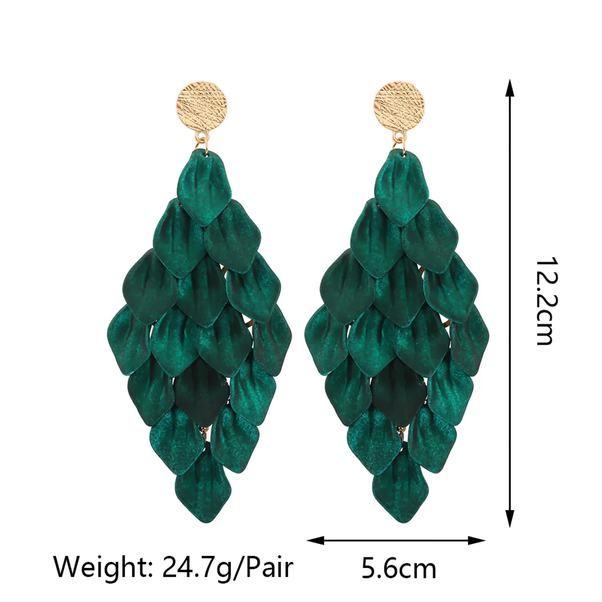 1 Pair Exaggerated Sweet Petal Arylic Zinc Alloy Dangling Earrings