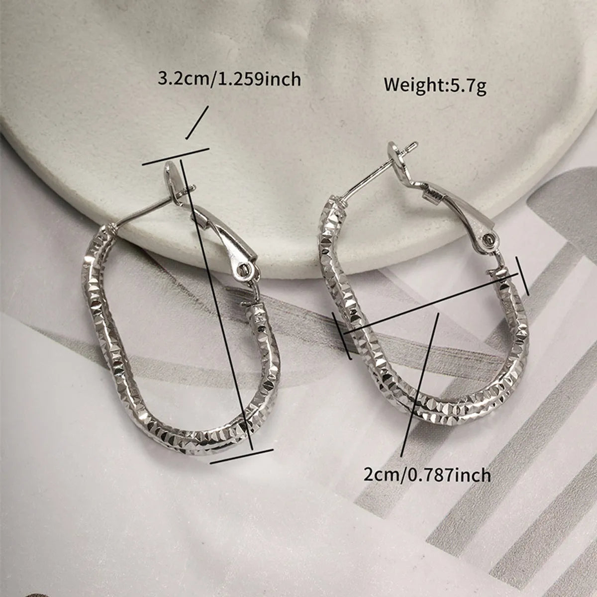 1 Pair Exaggerated XUPING Geometric Irregular Metal 304 Stainless Steel Drop Earrings