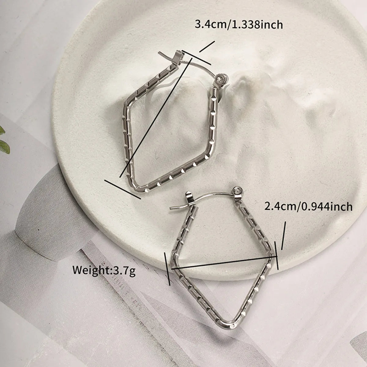 1 Pair Exaggerated XUPING Geometric Irregular Metal 304 Stainless Steel Drop Earrings