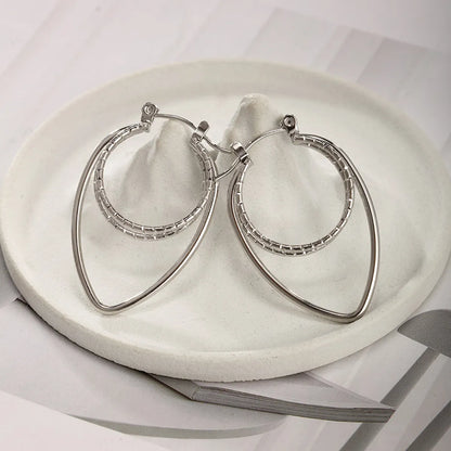 1 Pair Exaggerated XUPING Geometric Irregular Metal 304 Stainless Steel Drop Earrings