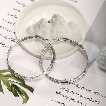 1 Pair Exaggerated XUPING Simple Style Geometric Irregular 304 Stainless Steel Hoop Earrings