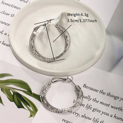 1 Pair Exaggerated XUPING Simple Style Geometric Irregular 304 Stainless Steel Hoop Earrings