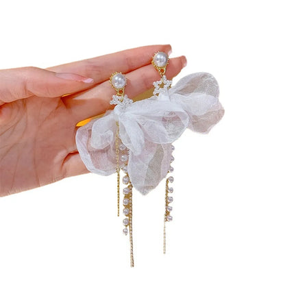 1 Pair Fairy Style Basic Sweet Flower Alloy Drop Earrings