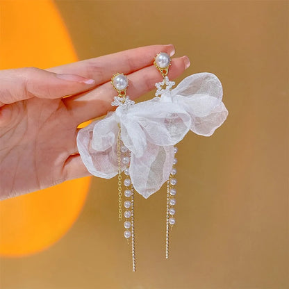 1 Pair Fairy Style Basic Sweet Flower Alloy Drop Earrings