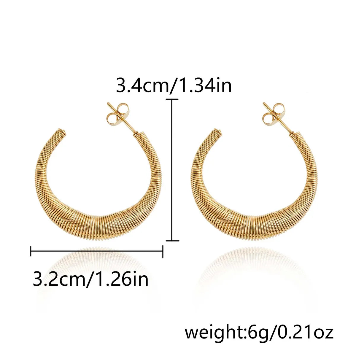 1 Pair Fairy Style Elegant Lady Round Inlay 201 Stainless Steel Rhinestones Hoop Earrings