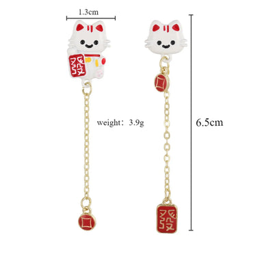 1 Pair Fairy Style Funny Sweet Animal Asymmetrical Alloy Drop Earrings