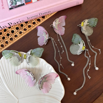 1 Pair Fairy Style Lady Modern Style Butterfly Zinc Alloy Ear Cuffs Ear Studs