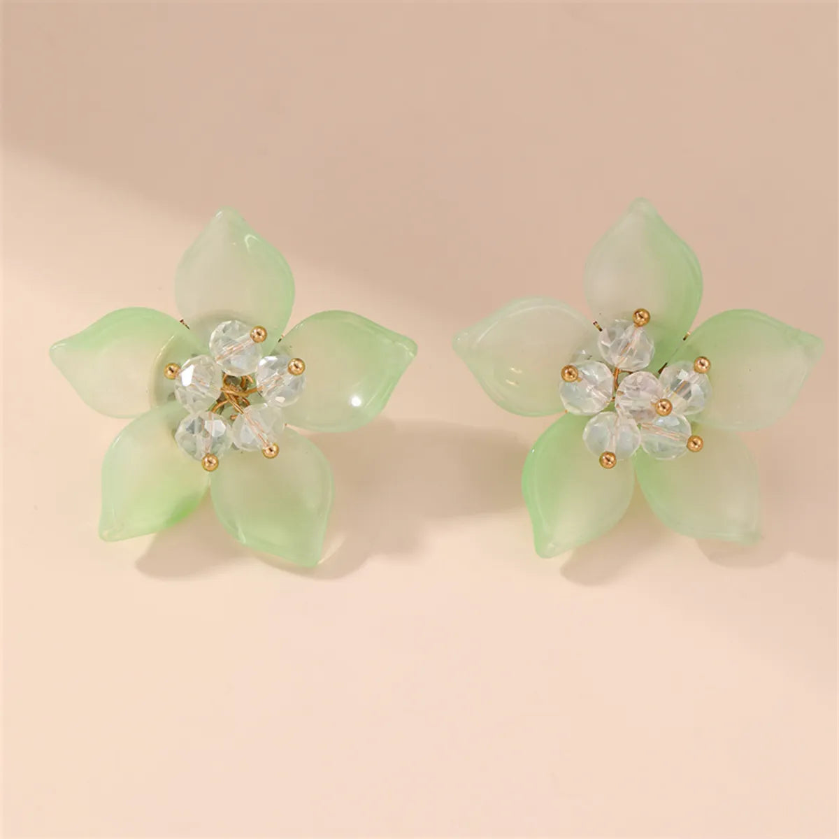 1 Pair Fairy Style Modern Style Sweet Flower Plastic Ear Studs