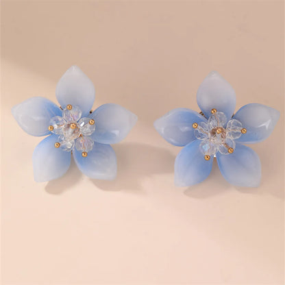 1 Pair Fairy Style Modern Style Sweet Flower Plastic Ear Studs