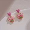 1 Pair Fairy Style Sweet C Shape Heart Shape Flower Imitation Pearl Alloy Earrings