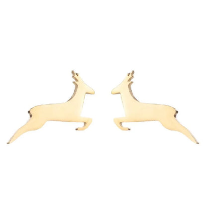 1 Pair Fashion Animal Plating 304 Stainless Steel 18K Gold Plated Ear Studs