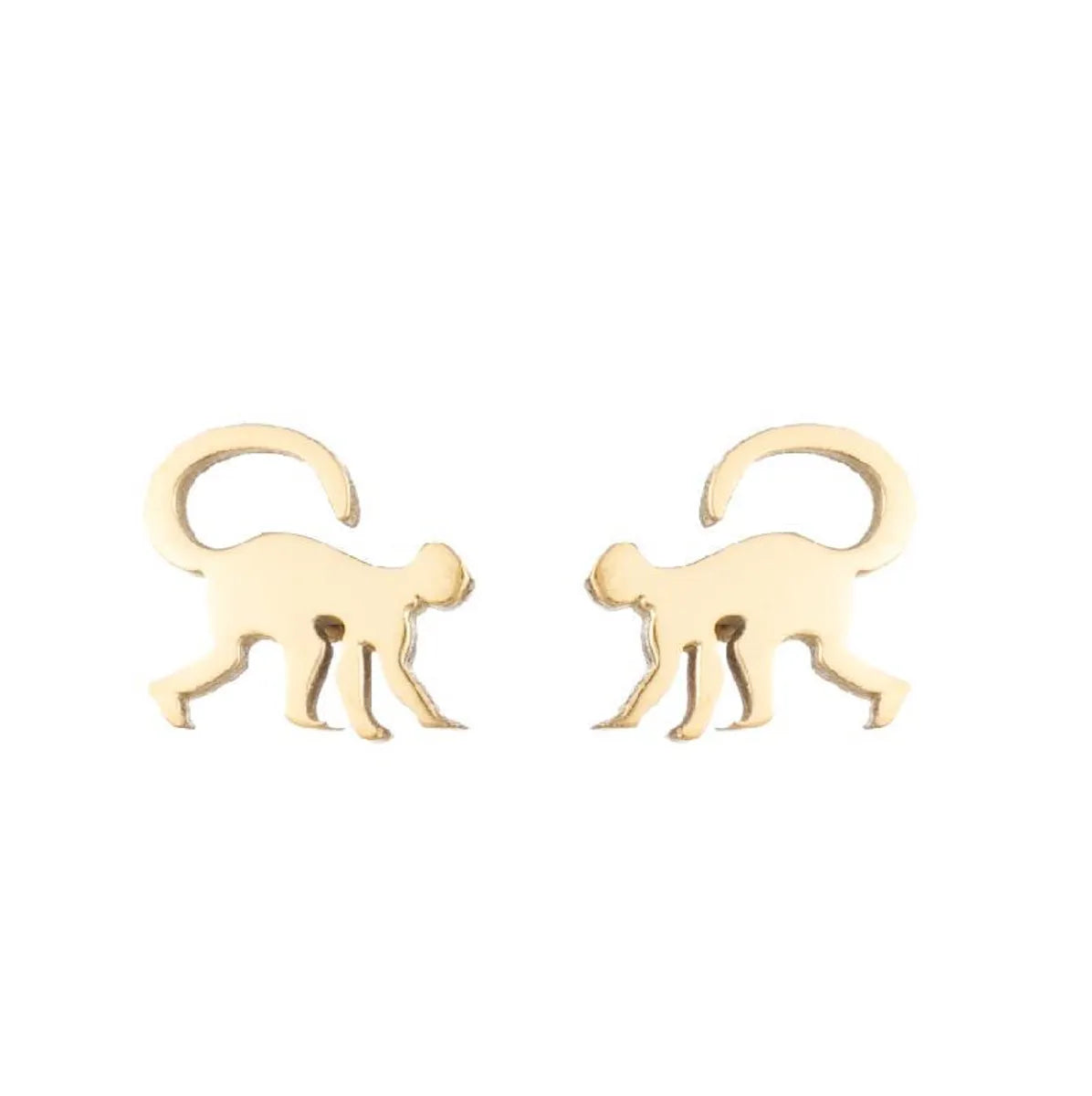 1 Pair Fashion Animal Plating 304 Stainless Steel 18K Gold Plated Ear Studs