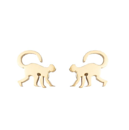 1 Pair Fashion Animal Plating 304 Stainless Steel 18K Gold Plated Ear Studs