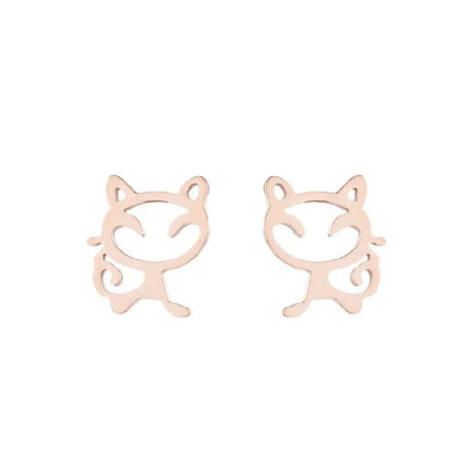 1 Pair Fashion Animal Plating 304 Stainless Steel 18K Gold Plated Ear Studs