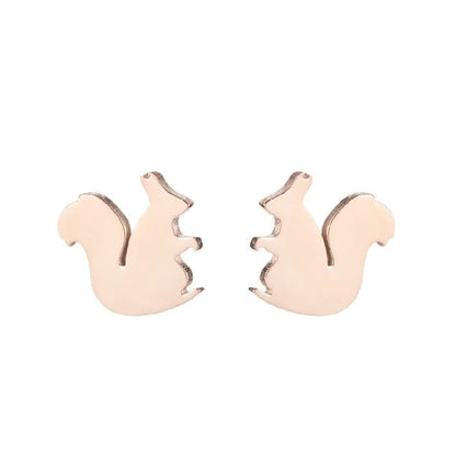 1 Pair Fashion Animal Plating 304 Stainless Steel 18K Gold Plated Ear Studs