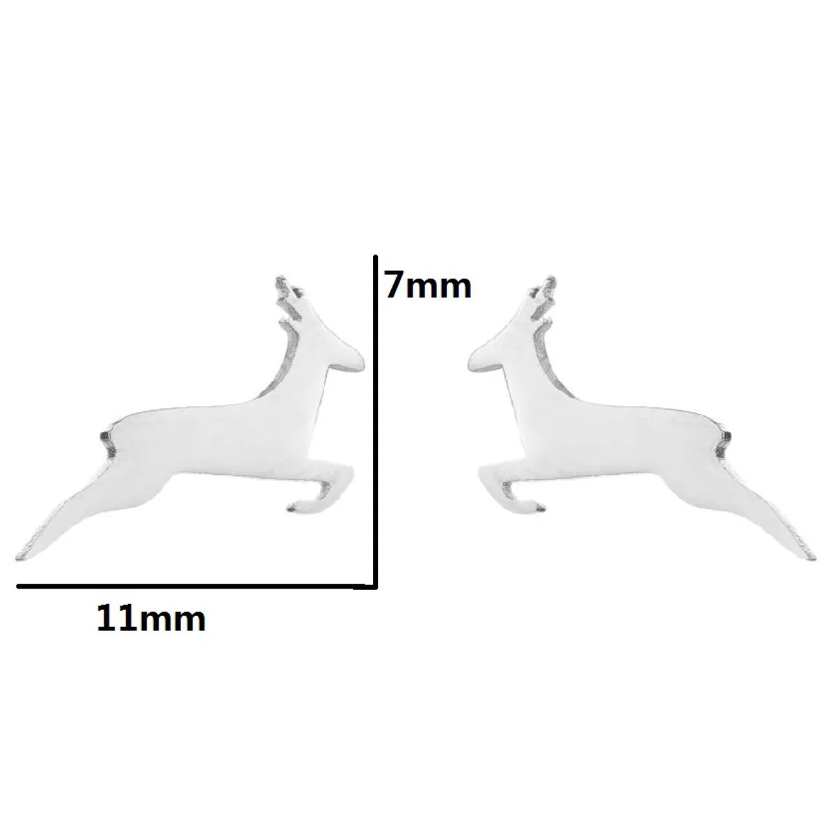 1 Pair Fashion Animal Plating 304 Stainless Steel 18K Gold Plated Ear Studs