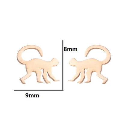 1 Pair Fashion Animal Plating 304 Stainless Steel 18K Gold Plated Ear Studs