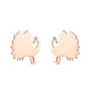 1 Pair Fashion Animal Plating 304 Stainless Steel 18K Gold Plated Ear Studs