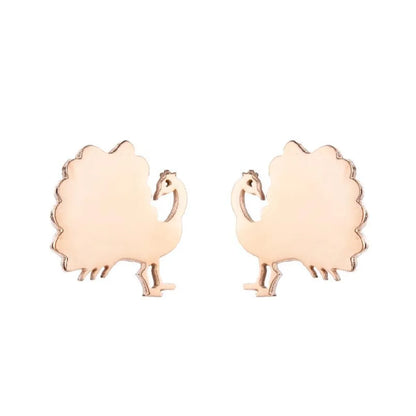 1 Pair Fashion Animal Plating 304 Stainless Steel 18K Gold Plated Ear Studs