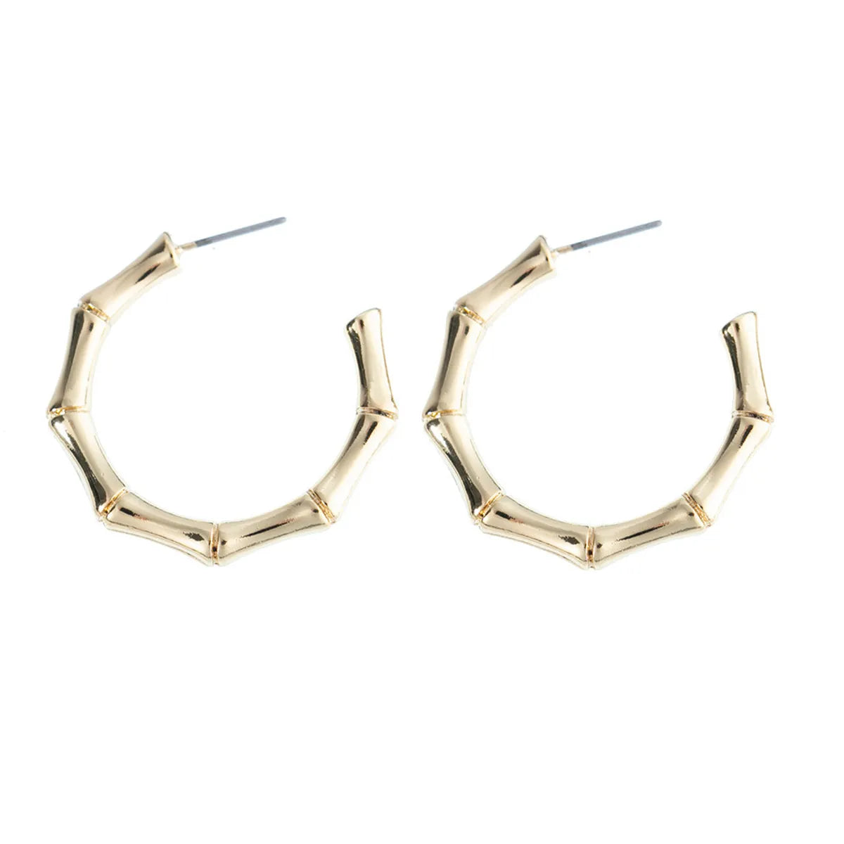 1 Pair Fashion Bamboo Alloy Plating Metal Women's Earrings