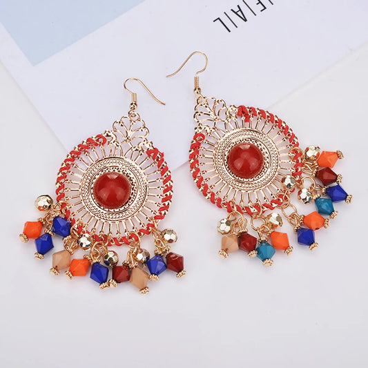 1 Pair Fashion Bohemian Geometric Alloy Women's Drop Earrings