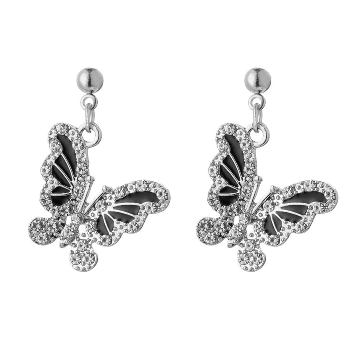 1 Pair Fashion Bow Knot Alloy Plating Rhinestones Women's Drop Earrings