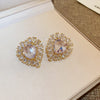 1 Pair Fashion Bow Knot Metal Inlay Zircon Women'S Ear Studs