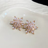 1 Pair Fashion Bow Knot Metal Inlay Zircon Women'S Ear Studs