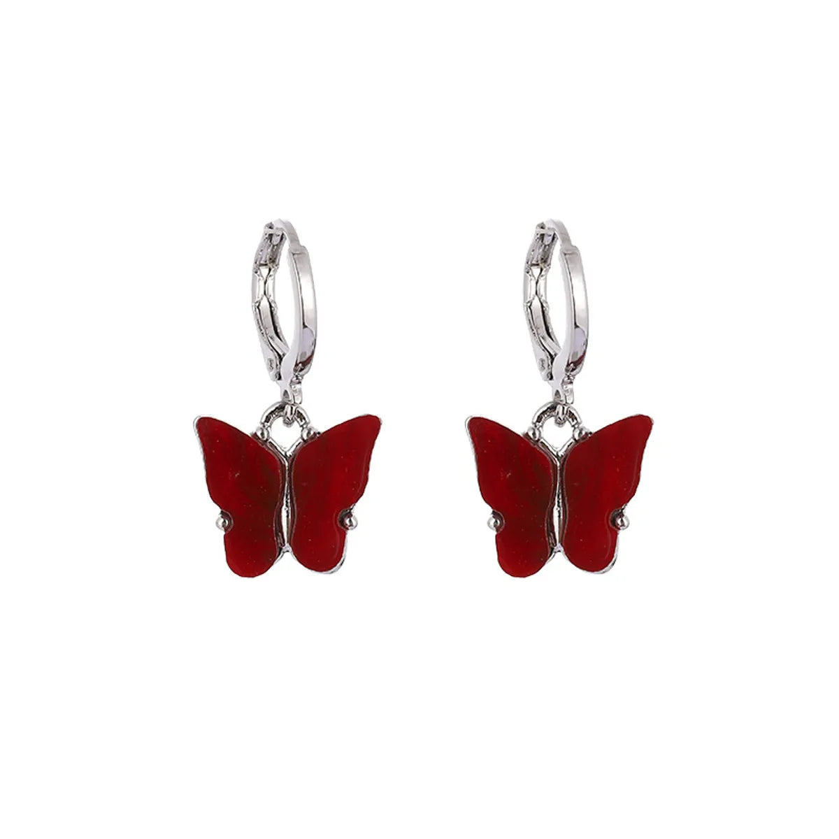 1 Pair Fashion Butterfly Acetic Acid Sheets Women's Drop Earrings