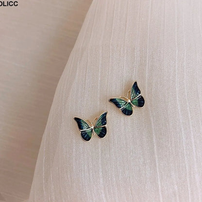 1 Pair Fashion Butterfly Alloy Enamel Plating Women's Ear Studs