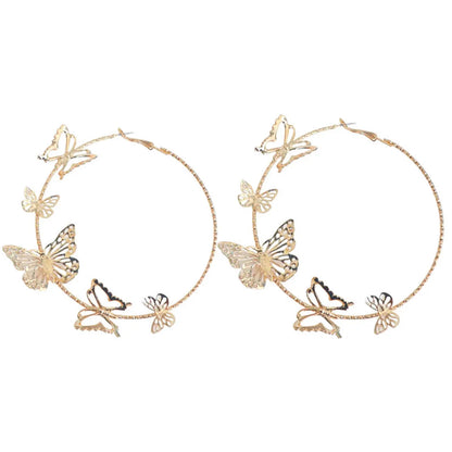 1 Pair Fashion Butterfly Metal Plating Metal Women'S Earrings