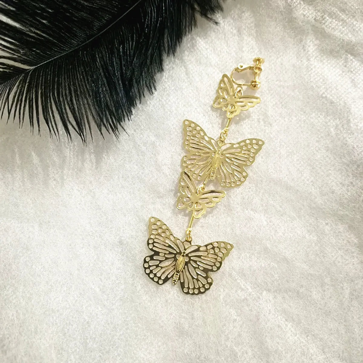 1 Pair Fashion Butterfly Metal Plating Metal Women'S Earrings