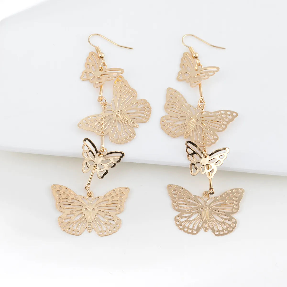 1 Pair Fashion Butterfly Metal Plating Metal Women'S Earrings