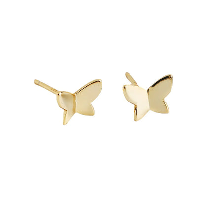 1 Pair Fashion Butterfly Sterling Silver Ear Studs