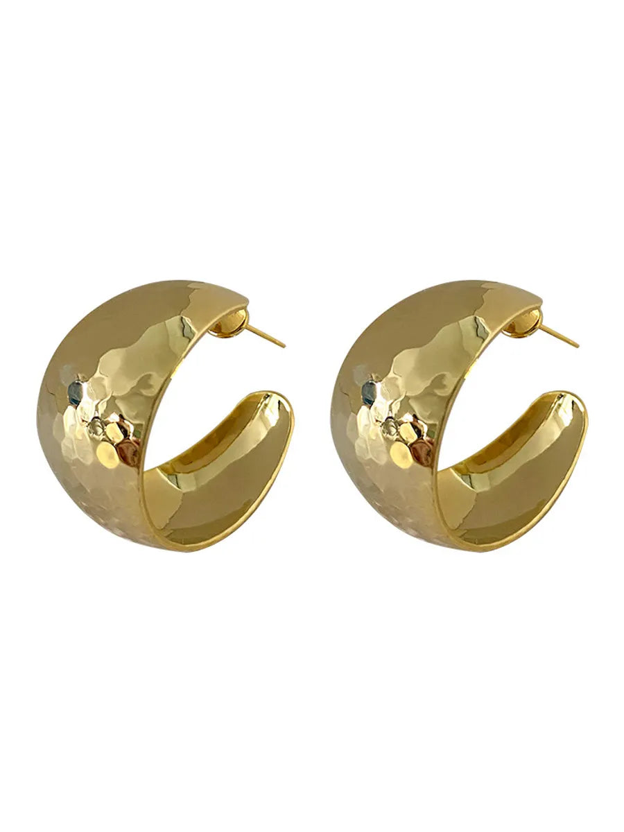 1 Pair Fashion C Shape Plating Metal 14k Gold Plated Ear Studs