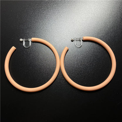 1 Pair Fashion C Shape Solid Color Arylic Ear Studs